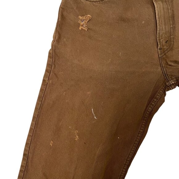 VTG Levis 550 Mens Relaxed Fit Brown Denim Jeans 34 X 32 Made USA 100% Cotton - Picture 5 of 11